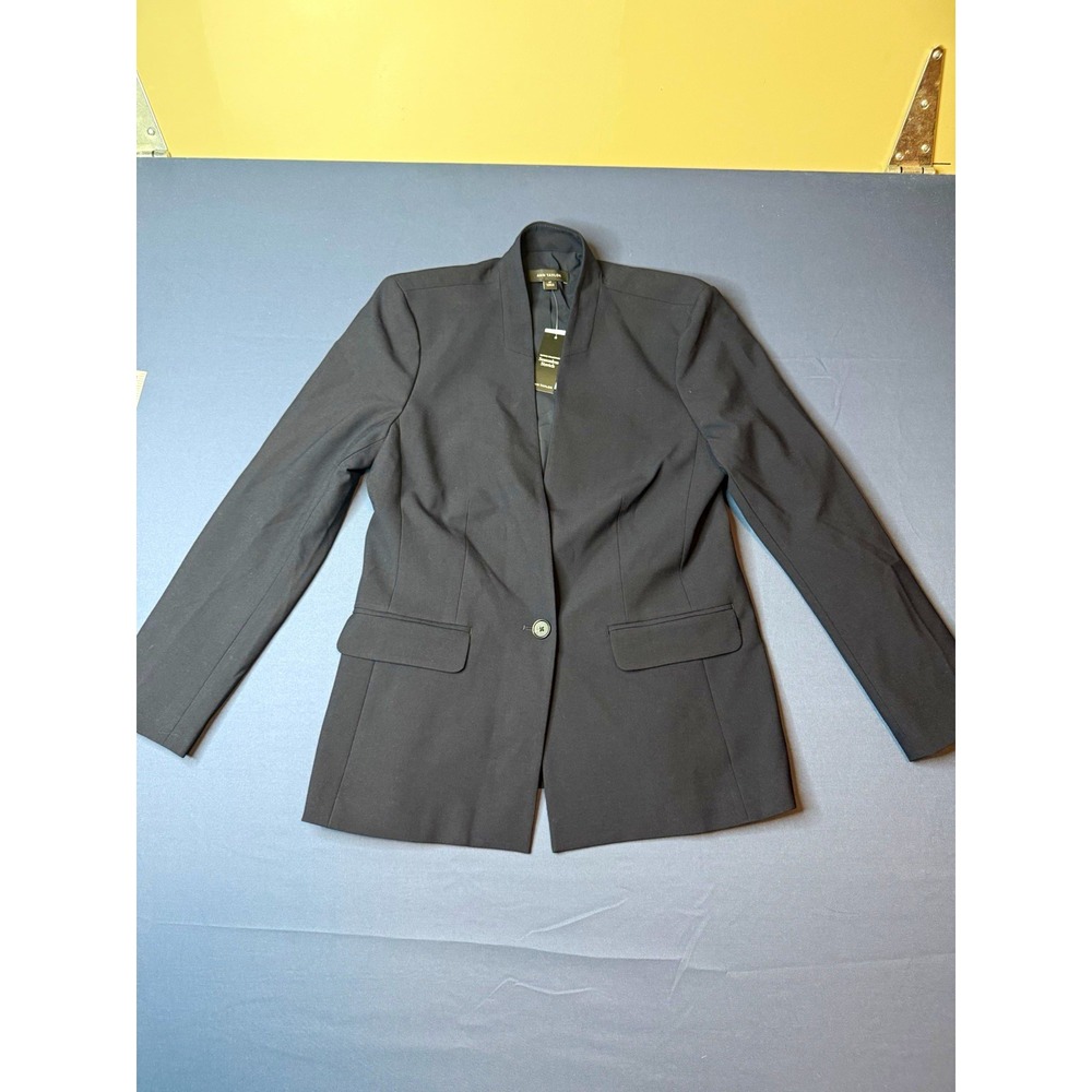 Ann Taylor Seasonless Stretch Black Petite 6P Blazer Lined One-Button